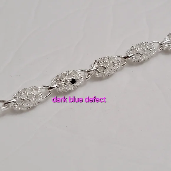 925 SS Light Sterling Silver fireball filigree Bracelet - Picture 5 of 6
